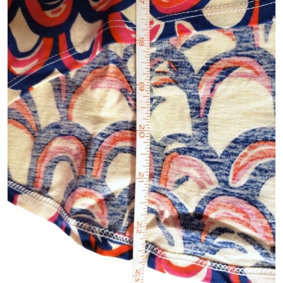 Collage Clothing Short-Sleeve High-Low Top Blue, Pink,White Summer Scale Print - Picture 7 of 7